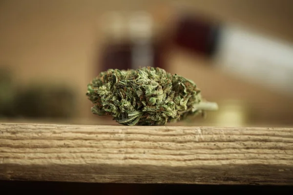 Nahaufnahme Erholung Marihuana medizinisches Cannabisöl cbd — Stockfoto