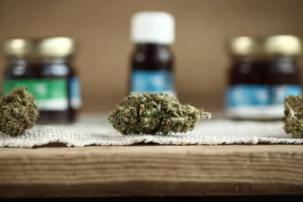 Marihuana Medicinal Recreación Cannabis Aceite Cbd — Foto de Stock