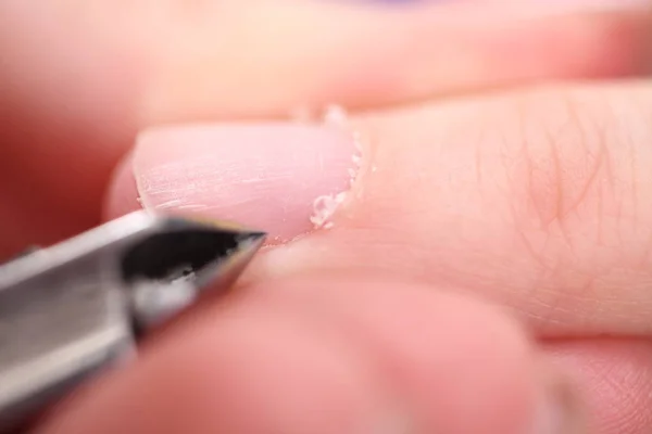 Procesamiento Manicura Uñas Hembra — Foto de Stock