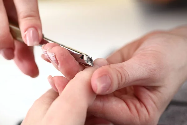 Procesamiento Manicura Uñas Hembra — Foto de Stock