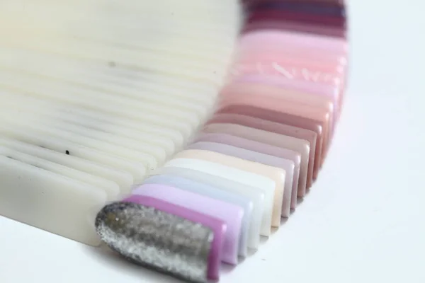 nail polish samples on fake nails