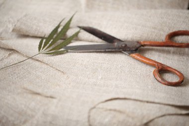 Kenevir malzeme doku, kenevir yapılmış kumaş