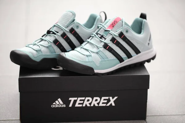 Weißrussland Minsk März 2012 Sneakers Adidas Terrex Training — Stockfoto