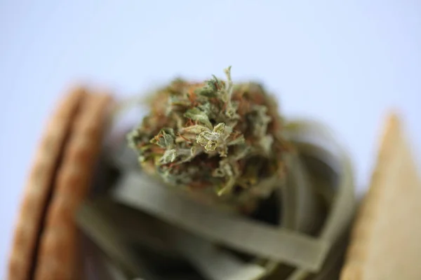 Dry Cannabis Medical Marijuana Cookies — Stock Photo, Image