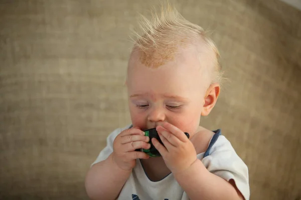 Divertente Bambino Bambino Neonato Ritratto — Foto Stock