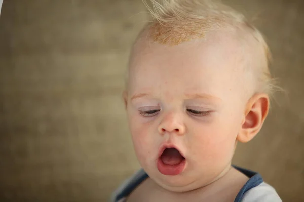 Engraçado Bebê Menino Infantil Retrato — Fotografia de Stock