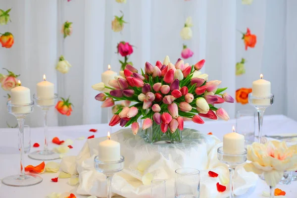 Bright Colorful Flowers Bouquet Wedding Decoration — Stock Photo, Image
