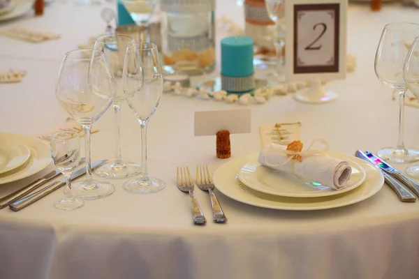 Decoration Wedding Table Holiday Party — Stock Photo, Image