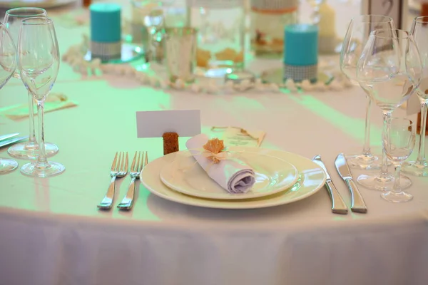 Dekoráció Esküvői Asztal Ünnepi Party — Stock Fotó