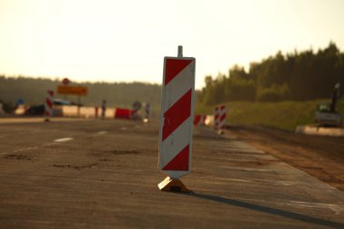 Modern beton karayolu hız yolu inşaatı