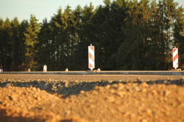 Modern beton karayolu hız yolu inşaatı
