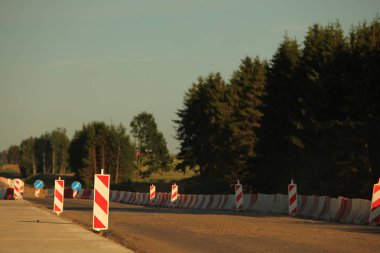 Modern beton karayolu hız yolu inşaatı