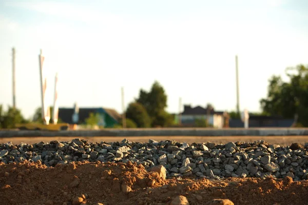 Aanleg van de weg van de moderne betonnen snelweg versnelling — Stockfoto