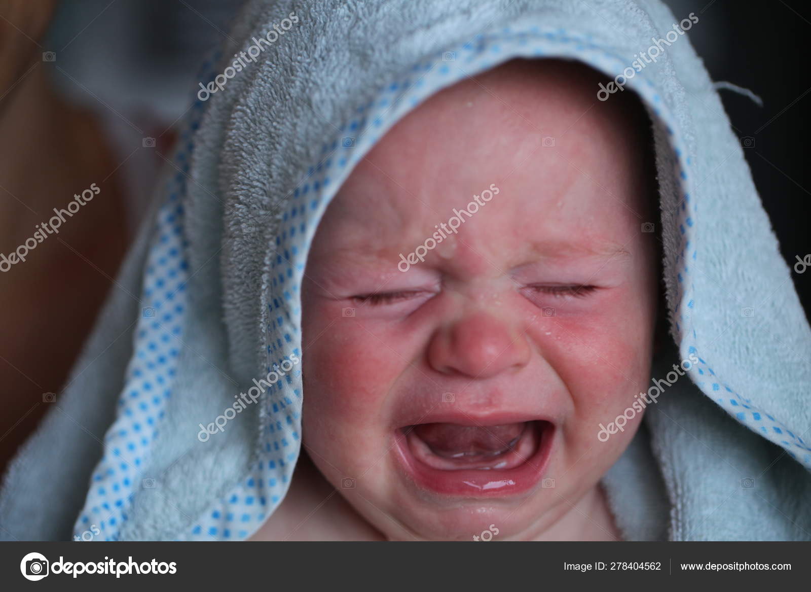 cute baby boy crying