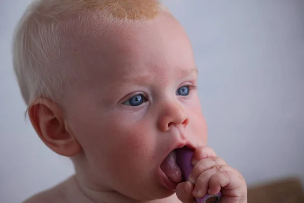 Engraçado Bebê Menino Infantil Retrato — Fotografia de Stock