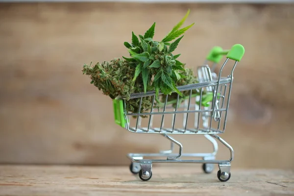Supermarkttrolley Marihuana Medicinale Cannabis Cbd — Stockfoto