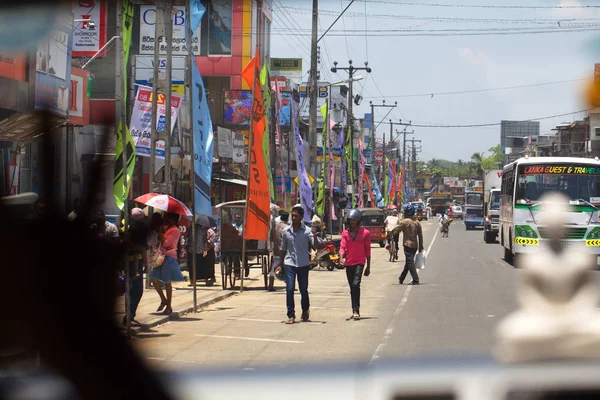 Sri Lanka Colombo 2014 Marca Widok Krajobrazu Drogowego Samochodu — Zdjęcie stockowe