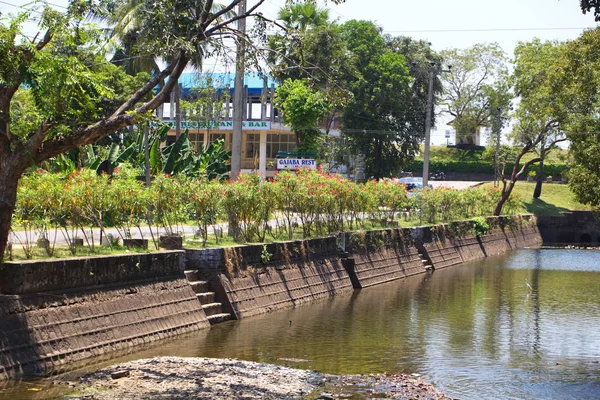 Sri Lanka Colombo Maart 2014 Uitzicht Vanaf Raam Auto Road — Stockfoto