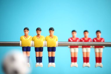 Langırt masası futbolcuları.