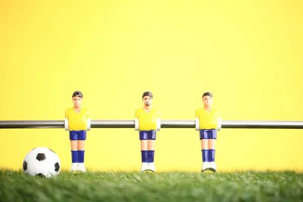 Csocsó asztali foci .sport csapat futball játékosok — Stock Fotó