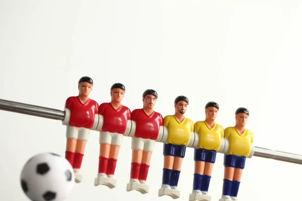 Futbolín fútbol de mesa .sport jugadores de fútbol equipo — Foto de Stock