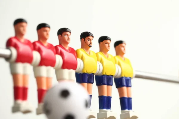 Csocsó asztali foci .sport csapat futball játékosok — Stock Fotó