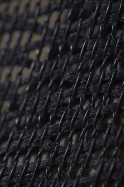 siyah ofis ergonomik sandalyesi ile ağ kaplama.