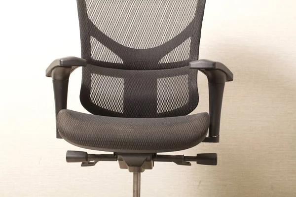 Black Office Ergonomic Chair Mesh Coating — Stock Photo, Image