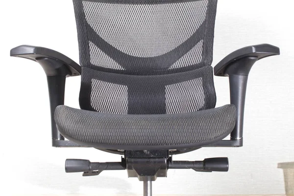 Silla Ergonómica Oficina Negro Con Revestimiento Malla —  Fotos de Stock