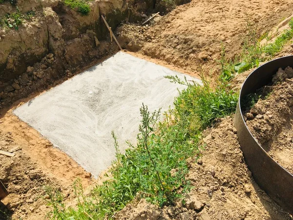 Hendek Inşaatında Yeni Yalıtılmış Boruları — Stok fotoğraf