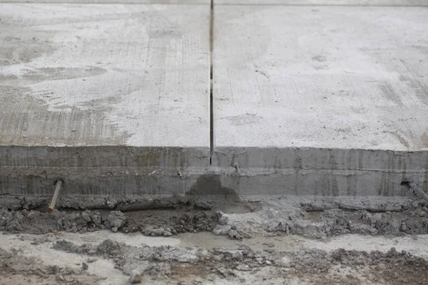 Construção Conjunta Expansão Uma Estrada Cimento Tecnologia Concreto Lavado — Fotografia de Stock