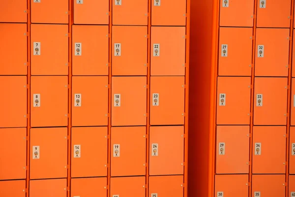 Outdoor Sports Ground Yellow Locker Boxes Belarus Minsk 2020 — Stock Photo, Image