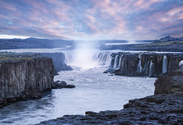 Selfoss Waterval Schoonheid Van Wereld Prachtige Landschap Ijsland Beroemde Toeristische — Stockfoto