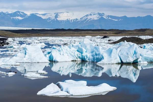 Laguna Glacial Jokulsarlon Parque Nacional Vatnajokull Atracción Turística Islandia — Foto de Stock