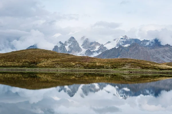 Mountain Lake Koruldi Main Caucasian Ridge Zemo Svaneti Georgia Town — Stock Photo, Image