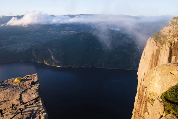 Preikestolen Pulpit Rock Lysefjord Norvegia — Foto Stock