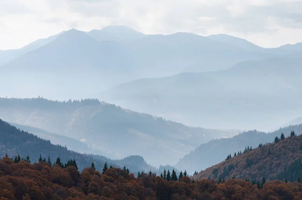 Осінній Пейзаж Видом Вершину Гори — стокове фото