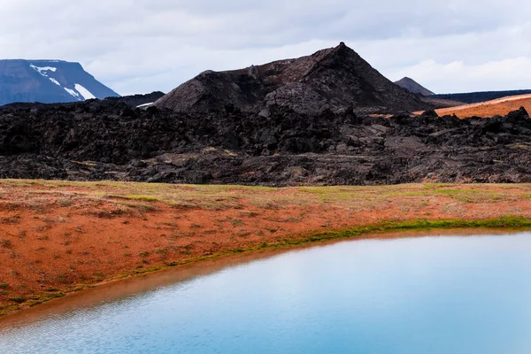 Geotermalna Obszar Leirhnjukur Wulkan Krafla Islandia Atrakcja Przyrodnicza — Zdjęcie stockowe