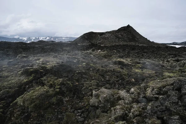 Zona Geotérmica Leirhnjukur Volcán Krafla Islandia Paisaje Fantástico Atracción Natural —  Fotos de Stock