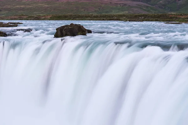 Cachoeira Cascata Godafoss Islândia Fundo Natural Com Espaço Cópia — Fotografia de Stock