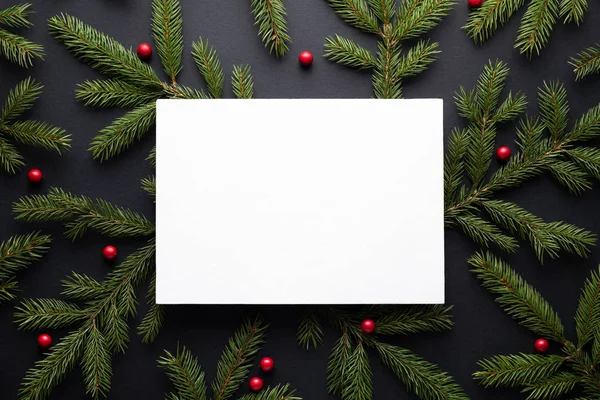 Weihnachtsurlaub Hintergrund Mit Kopierplatz Für Text Flache Lage Draufsicht Dekorativer — Stockfoto