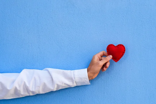 Życzeniami Dla Szczęśliwy Valentine Day Miejsca Kopiowania Tekstu Czerwone Serce — Zdjęcie stockowe