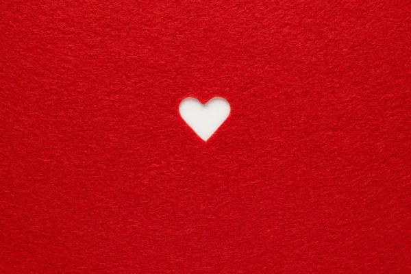 Fundo Vermelho Com Coração Valentim Branco Espaço Cópia Para Texto — Fotografia de Stock