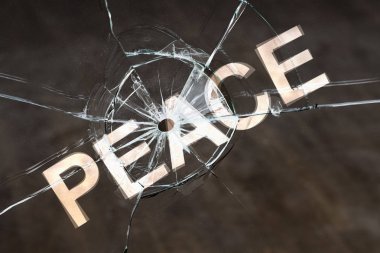 Loss of peace and the beginning of hostility concept clipart