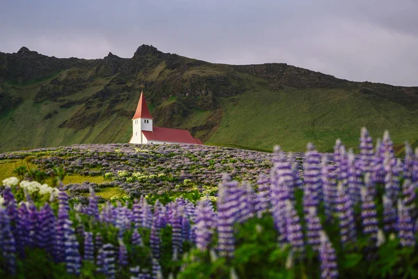Vikurkirkja - Iglesia del pueblo de Vik, Islandia — Foto de Stock