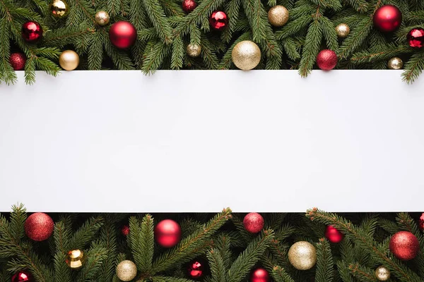 Boldog karácsonyt és újévi dekoráció háttér — Stock Fotó