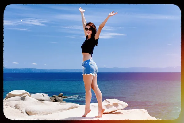 Young woman in Greece — Stock Photo, Image