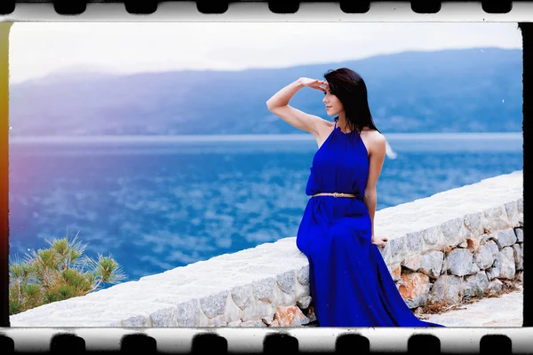 Młoda kobieta w Grecji — Zdjęcie stockowe
