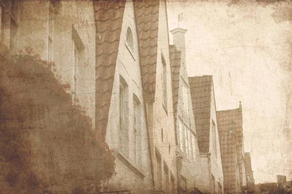 View at facade of old buildings in Bremen — Stock Photo, Image