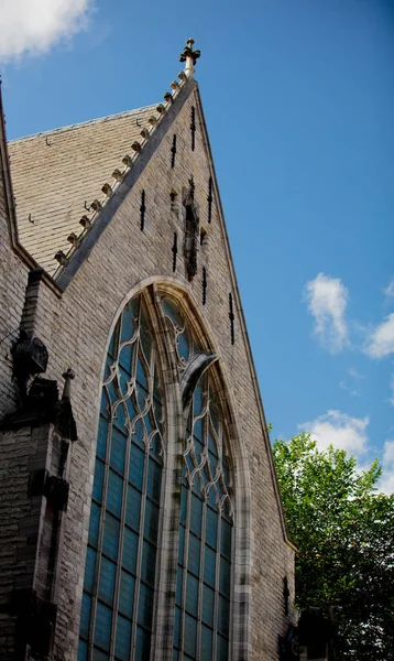 Blick Auf Die Fassade Der Alten Kirche Amsterdam Niederlande — Stockfoto